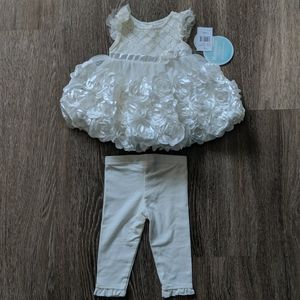 Nannette ivory flower dress never worn.